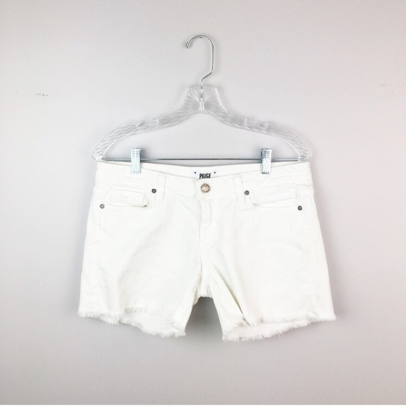 white cut off jeans